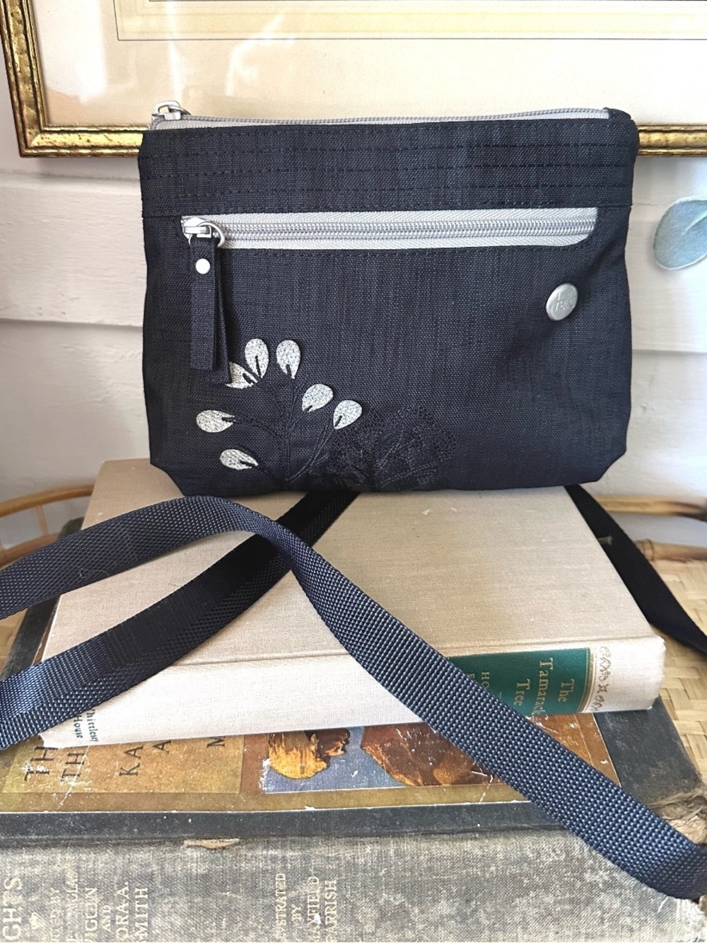 HAIKU IMPULSE RFID CROSSBODY BAG, BLACK MOREL
